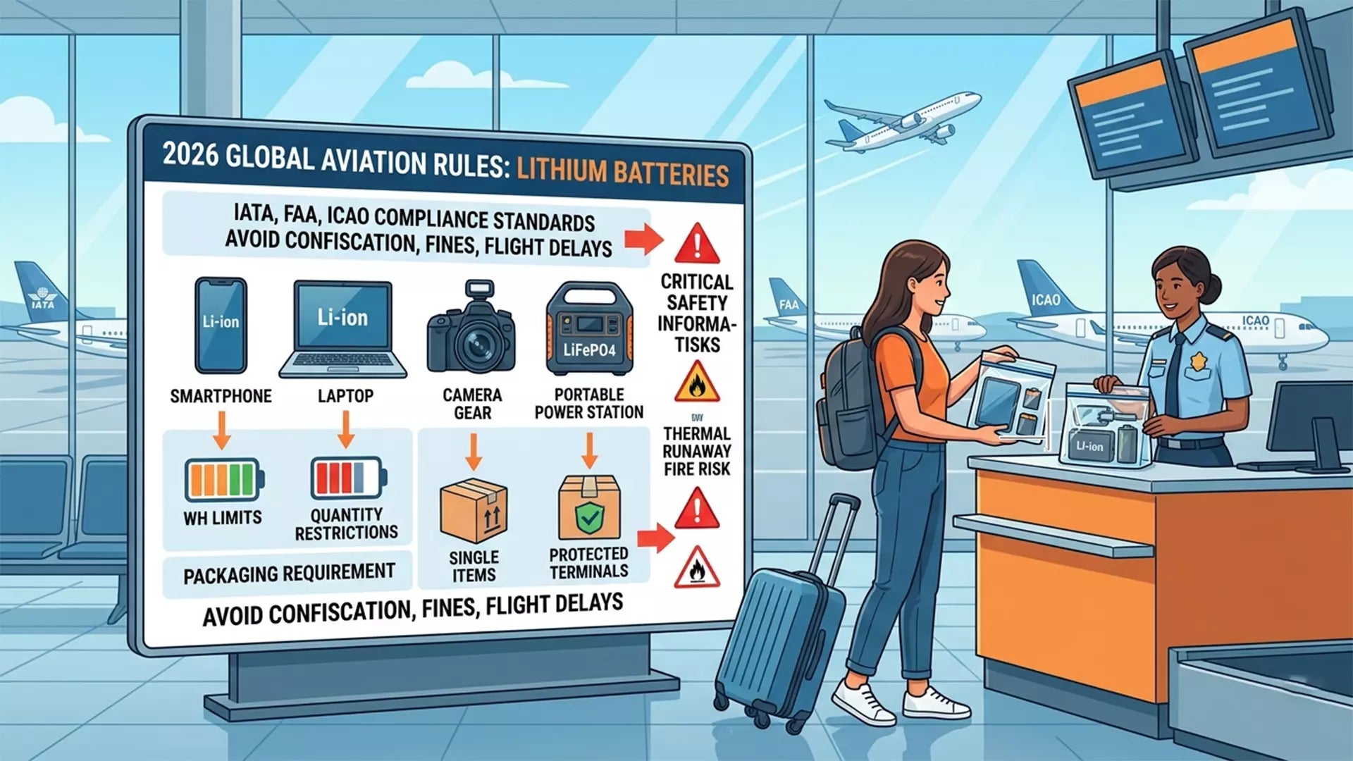 2026 Rules for Carrying Lithium Batteries on Planes – JMBatteries