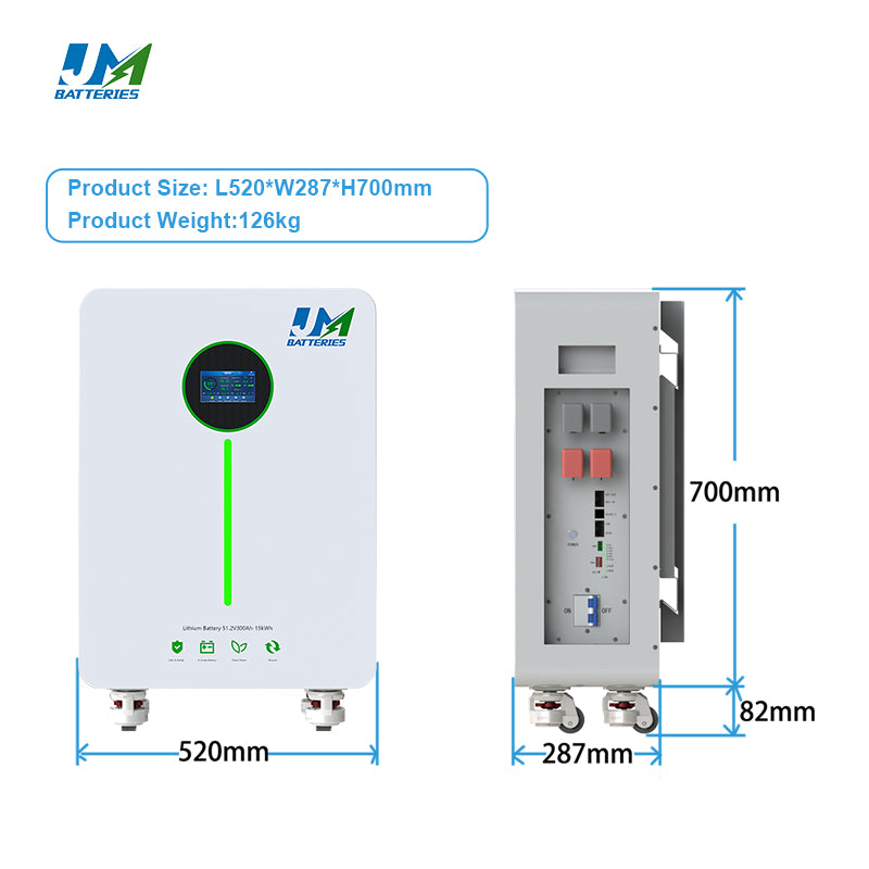 JM Lithium Battery Manufacturer 15kw Solar System with Battery
