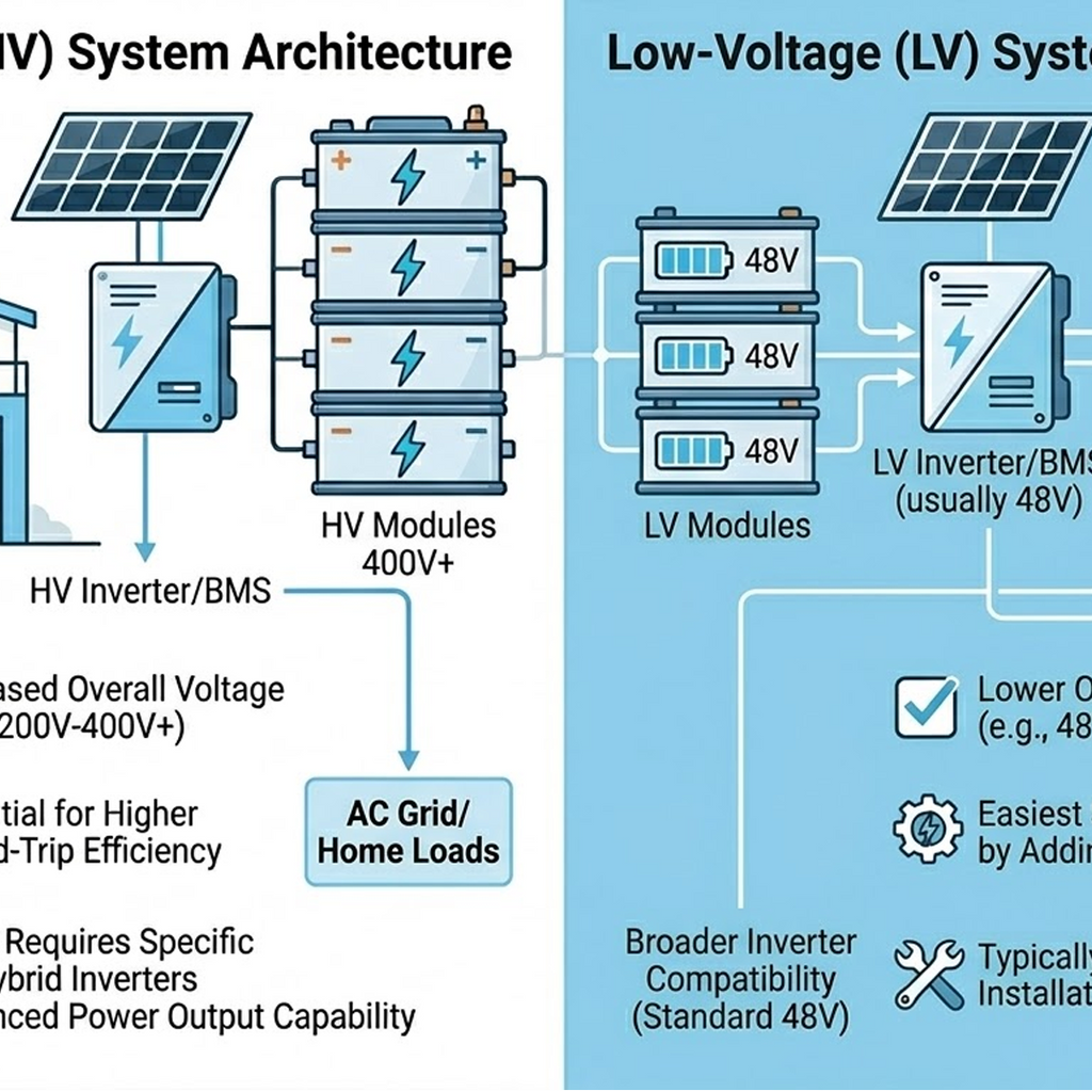 What is the Difference Between HV and LV Home Batteries? – JMBatteries