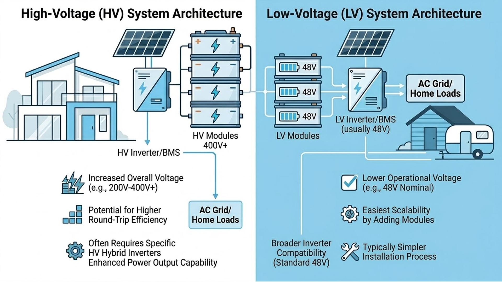 What is the Difference Between HV and LV Home Batteries? – JMBatteries