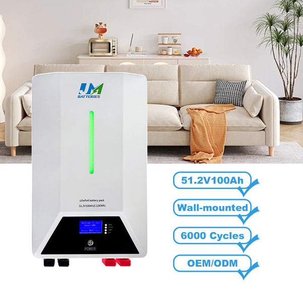 JM Display battery level 15Kwh lithium ion batteries 48V 51.2V lithium iron phosphate batteries JMBatteries