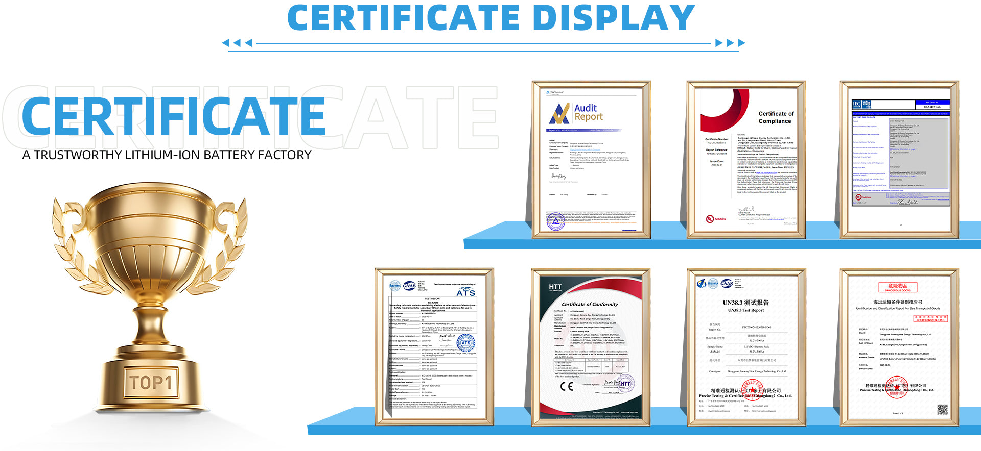 CE UL Certified Battery 