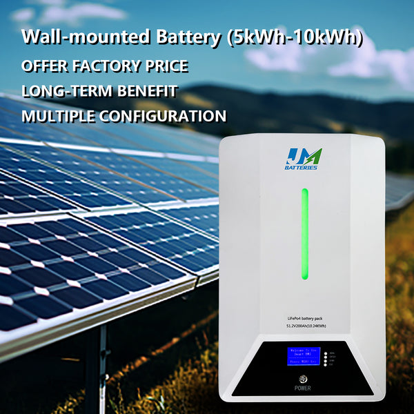 51.2V 200AH Wall Mounted Battery For Home