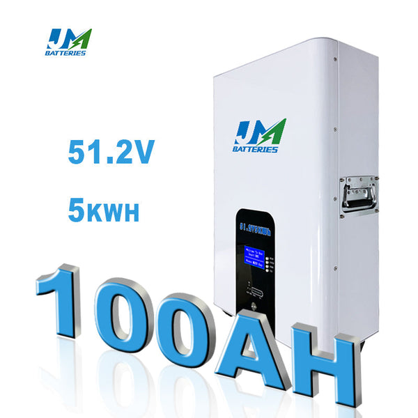 JM 5kw 10kw Home Solar Energy Storage Wall Mounted Battery Pack 100ah 48v Lifepo4 Lithium Ion 100% Efficient Home Solar System JMBatteries