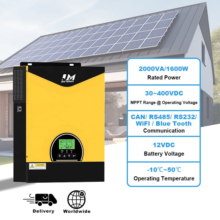 Jm High Quality Wholesale Pure Sine Wave 2kwh Inverter Solar Power Inverters 220V 50Hz Hybrid Solar Inverter JMBatteries