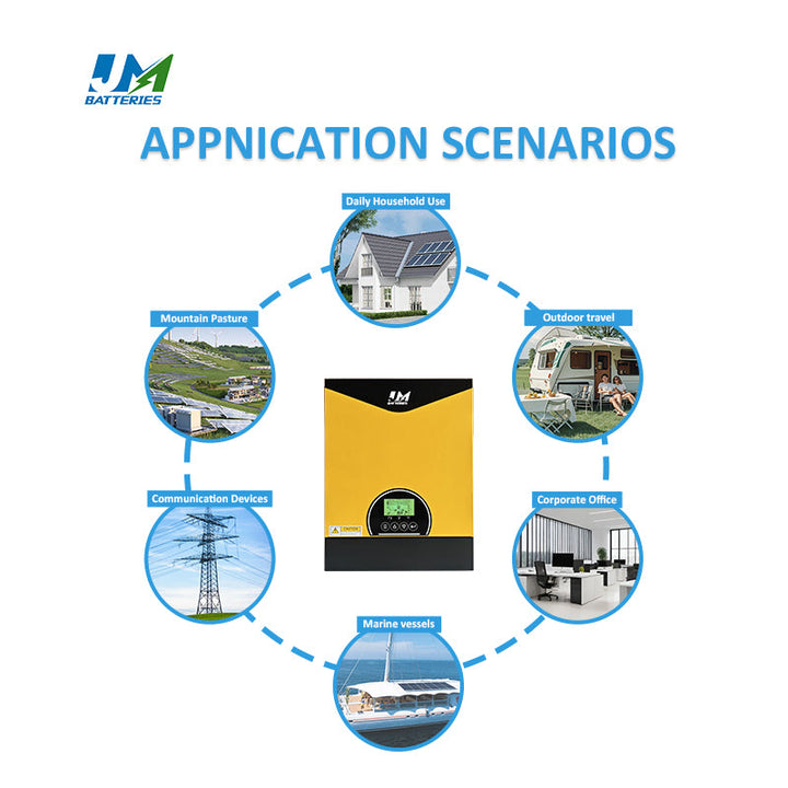 Jm High Quality Wholesale Pure Sine Wave 2kwh Inverter Solar Power Inverters 220V 50Hz Hybrid Solar Inverter JMBatteries