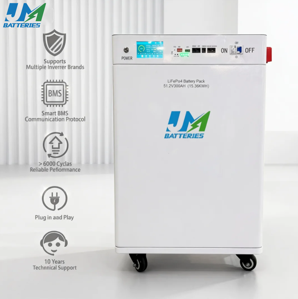 JM 15 kwh Lifepo4 Battery 48V Solar Battery Backup for Home