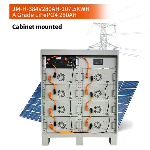 384V 280AH 107.5KWH Solar Energy Storage System High Voltage Battery