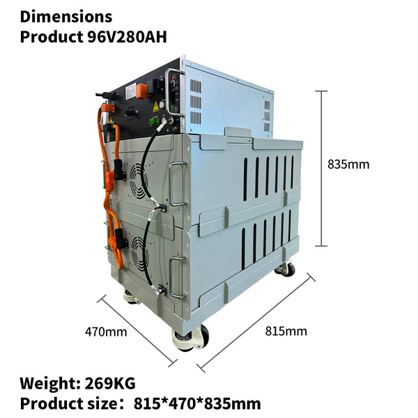 96V 240V 336V 384V 280AH High Voltage Solar Battery System Battery