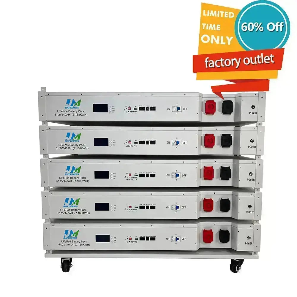 ‌51.2V 140ah Stackable Lithium Battery Pack: High-Capacity LiFePO4 ...